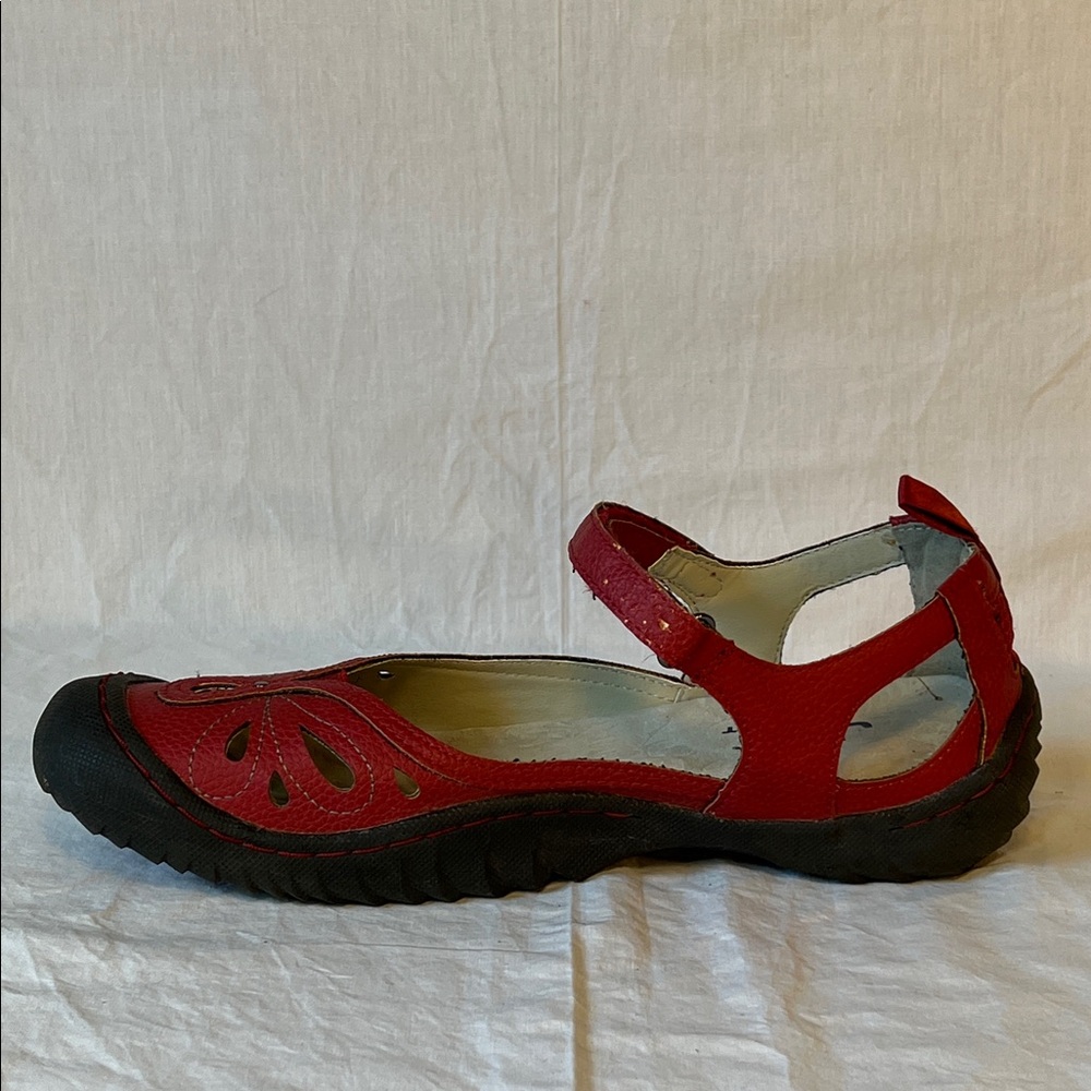JBU Sport Red and Black Women's Athletic Sandals size 8.5M - Picture 9 of 11